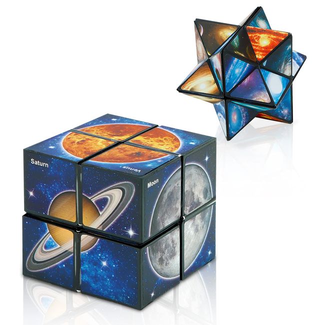 Star Cube Magic Cube 2 in 1 Set, Yoshimoto Cube Magic Puzzle Cubes for Kids and Adults