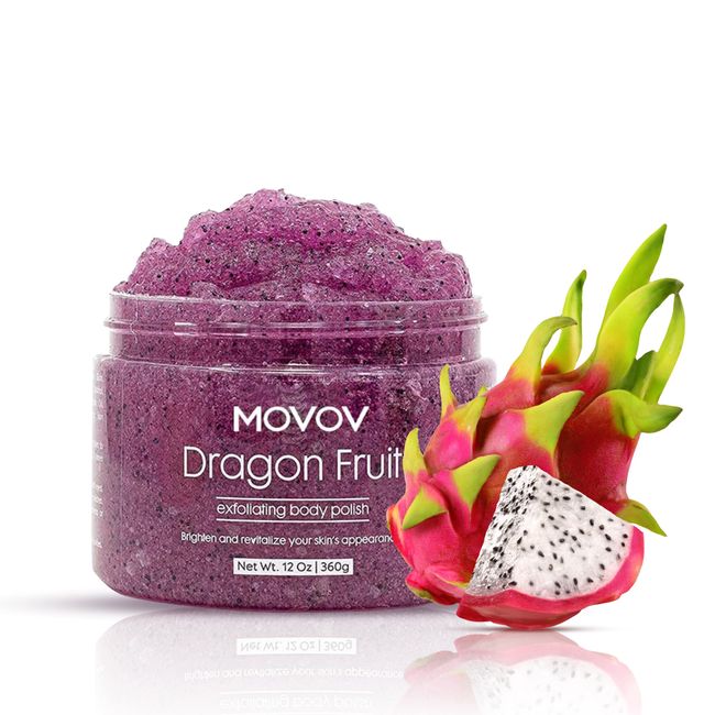 Dragon Fruit Jelly Exfoliating Body Scrub Polish for Dry Dehydrated and Dead Skin to Improve Body Skin Texture 360g