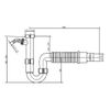 Tecuro Sink Siphon Odour Trap Flexible Adjustable Drain Hose