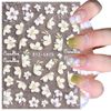 LANODO 3 Pcs Nail Stickers, 5D, Spring, Multiple Styles, DIY Nail Seal Set, Flowers, Grass