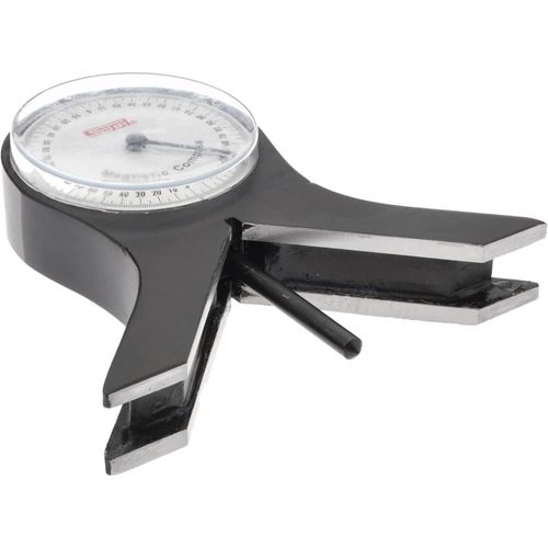 SPI 13-244-9 Magnetic Base Protractor: 5" H x 5" W, Max V Opening: 3-3/16"
