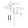 Black Yale UPVC Window Handle Inline Double Glazing Universal Key Locking Espag - 40mm Spindle
