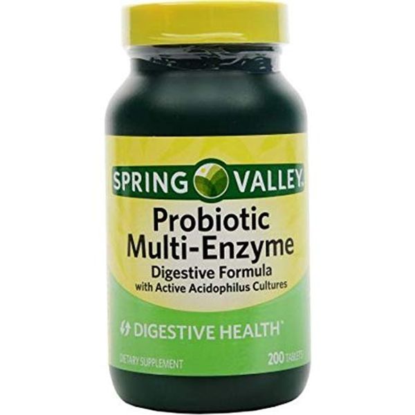 Spring Valley Multi-Enzyme Probiotic 200 Tablets