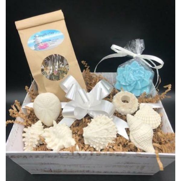 Ocean Breeze Seashell Gift Basket