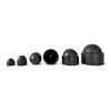 M5 (8mm Wrench) - Black Plastic Dome - Nut & Bolt Hex Shaped Protective Cover Cap - (20 Pack)