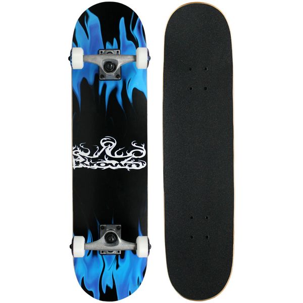 Krown KRRC-27 Rookie Complete Skateboard,Blue Flame,OS