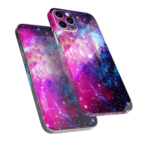 Design Skinz Full Body Skin Decal Wrap Kit Compatible with iPhone X/XS (Screen Trim & Back Skin) - Bright Trippy Space