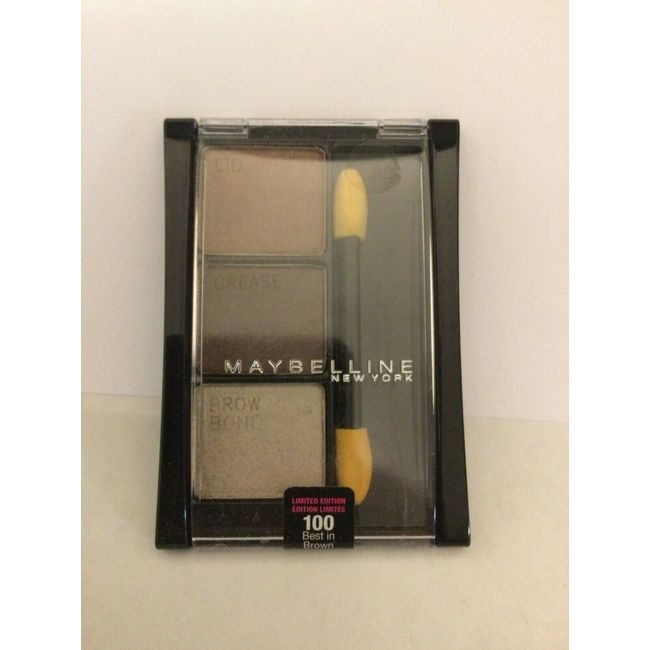 Maybelline Expert Wear Trio Eye Shadow Best in Brown #100 NEW.