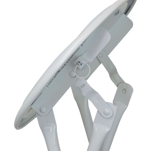 Harbour Housewares Round Compact Folding Stool Seat - White - Pack of 2