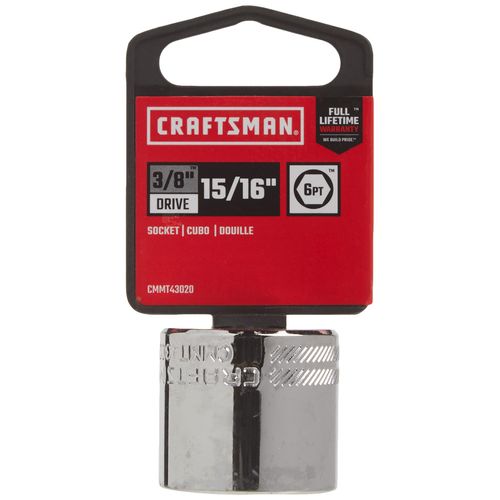 CRAFTSMAN Shallow Socket, SAE, 3/8-Inch Drive, 15/16-Inch, 6-Point (CMMT43020)