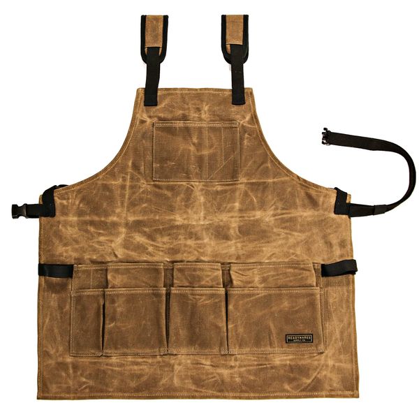 Readywares Waxed Canvas Tool Apron, Carpenter Aprons, Woodworking Aprons