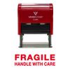 Fragile Handle with Care Self Inking Rubber Stamp (Red Ink) - Medium