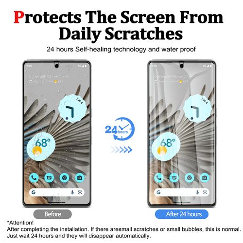 WYQLTD [3Pack] for Google Pixel 7 Pro Screen Protector, Soft TPU Screen Protector (Not Glass), Anti Scratch, High Definition Bubble-Free, Case Friendly