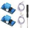 MTDELE 2Pcs 12V Latching Relay Module Single Bistable Push to Start and Stop