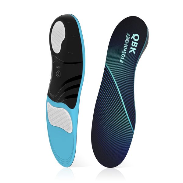 Insole, For Plantar Fasciitis, Flat Feet, x Legs, Arch Support, Corrective Insole, Gel Heel Cushion, Standing Work, No Foot Tired, Men's, Women's, Size Adjustment, Insoles, M