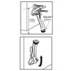 EVERBILT Matte Black Step Release Kickdown Doorstop Door Stop Holder 29417