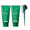 Rishiri Hair Color Treatment, Glossy Plus, Black, 2 Pieces + Horsehair Brush & Comb for Color Care