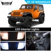 White LED Interior Light Replacement Kit for 2007-2018 Jeep Wrangler JK 7 bulbs 