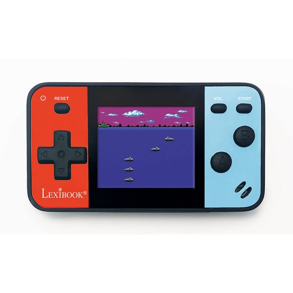 LEXiBOOK Portable Handheld Game Console Cyber Arcade Pocket 150 Games, 1.8" (4.5cm) Color LCD Screen, Gaming Toy for Kids/Teenagers, Blue/red, JL1895