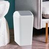 4.5 Gallon Trash Can Kitchen Waste Garbage Plastic Round with Swing Top Bathroom