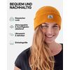 DANISH ENDURANCE Recycled Material Soft Beanie Winter Hat, Warm Fisherman Hat, Hats & Caps, Unisex, for Men & Women, mustard yellow