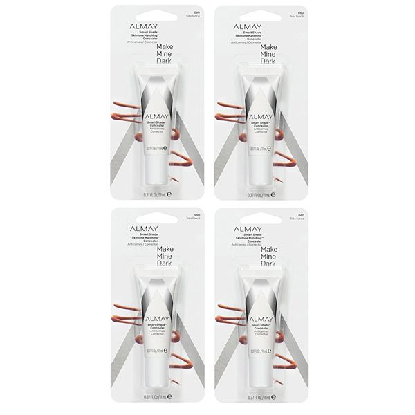 Almay Smart Shade Skintone Matching Concealer Make Mine Dark #060 (4 Pack)