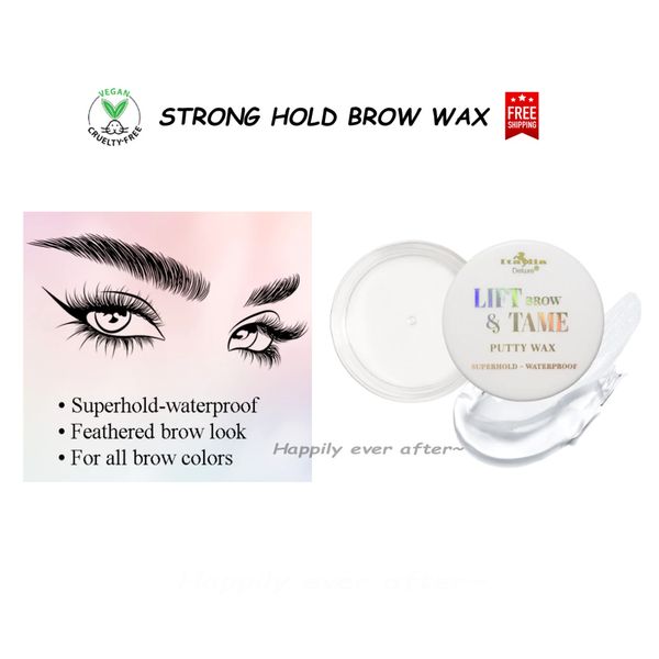 Italia Deluxe Lift & Tame Brow Putty Wax - Waterproof Strong Hold Brow Wax VEGAN