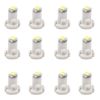 uxcell 12pcs 12V T3 2-3014 White LED Car Interior Dashboard Panel Light Bulb