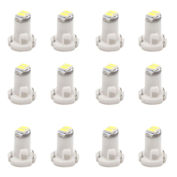 uxcell 12pcs 12V T3 2-3014 White LED Car Interior Dashboard Panel Light Bulb