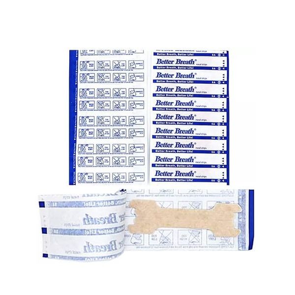 SleepEasy Better Breathe Anti Snoring Nasal Strips Medium/Regular (55x 16mm) for Sleeping x100