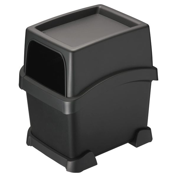 Carmate DZ573 Car Trash Can with Tray [With Supporter That Won't Fall Over] Black, Made in Japan