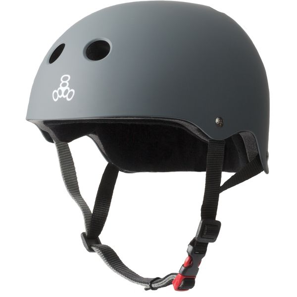 Triple Eight THE Certified Sweatsaver Helmet for Skateboarding, BMX, and Roller Skating, Carbon Rubber, X-Small / Small