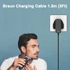 Newding 12V for Braun Shaver Charger Cable Series 5, 3, 9, 7, 1 Beard Trimmer and Epilator Silk-Epil 9, 7, 5, Wet&Dry Electric Razor Charging Cable UK Plug for 5544, 3040S, 5409, 7220, 5377