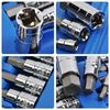 SAE & Metric Socket Set Standard Allen 1/4" 3/8" 1/2" | Master Hex Bit Set 34pc