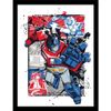 Transformers Optimus Prime Framed Poster (40cm x 30cm) (Red/Blue/Grey)