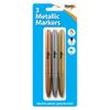 3 Metallic Markers (Pack of 12)