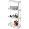 4 Shelf Fixed Height Solid Light Duty Storage Unit 12 X 24 X 48 for Home, Garage