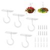 Xumann 5 Set Ceiling Hooks for Hanging Plants, 2.5 Inch Square Metal Ceiling Hoo