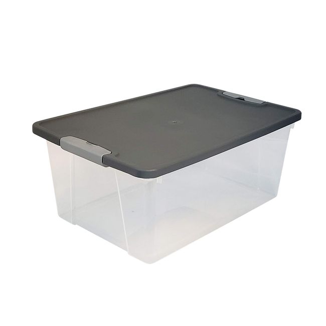 Homz Snaplock Stackable 6 Quart Clear Organizer Storage Container