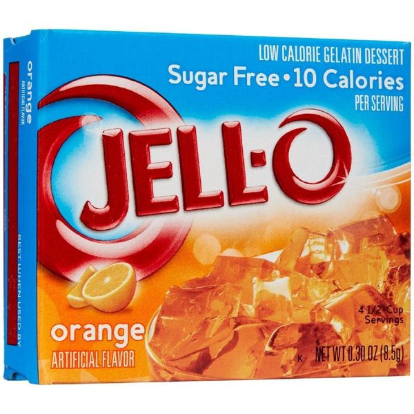 JELL-O Orange Gelatin Dessert Mix (0.30 oz Boxes, Pack of 6)