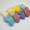100% Wool Felt Hearts - 3cm - 16 Felt Hearts - Assorted Pastel Easter Colours