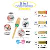 Nail Machine Bit Gold Combination Bit Attachment 5 in 1 Multi Bit QT-122 (XC (gold))