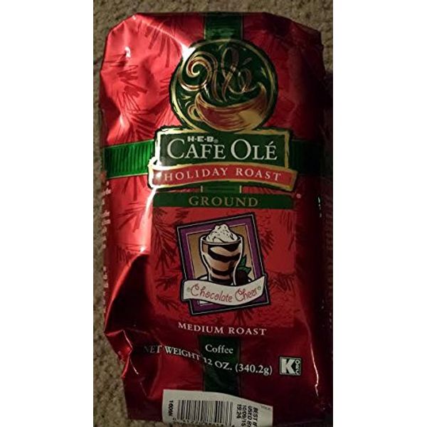 HEB Cafe Ole Ground Coffee 12oz Bag (Pack of 3) (Chocolate Cheer)