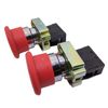 2pcs XB2-BS542 RED Mushroom 1NC Emergency Stop Push-Button Switch