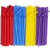 Comfy Package, Flexible Disposable Plastic Drinking Straws - 7.75" High - Assorted Colors [500 Count]