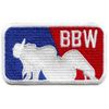 BBW Baseball Logo Patch Big Beautiful Parody Embroidered Iron On