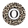 Monogram Letter O Initial Brown Black Leopard Print PopSockets Swappable PopGrip