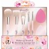Danielle Creations Spring Floral 7 Piece Cosmetic Brush & Blending Sponge Set