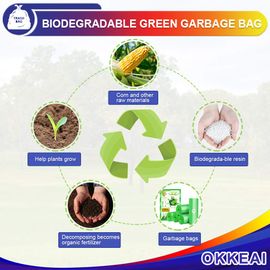 WCPFVKC OKKEAI Medium Trash Bags Biodegradable Garbage Bags 8 Gallon White  Thicker 0.98 MIL Kitchen Trash Bags Wastebasket Liners for