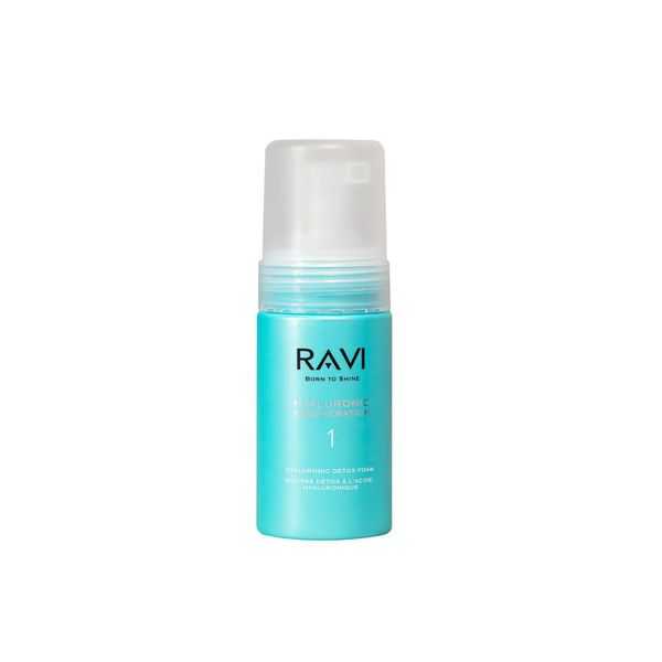 RAVI Born to Shine Reinigungsschaum Hyaluronic Regeneration Detox Foam Face Cleanser, Tägliche Gesichtsreinigungsroutine, Sanfte Make-up-Entfernung, 100ml